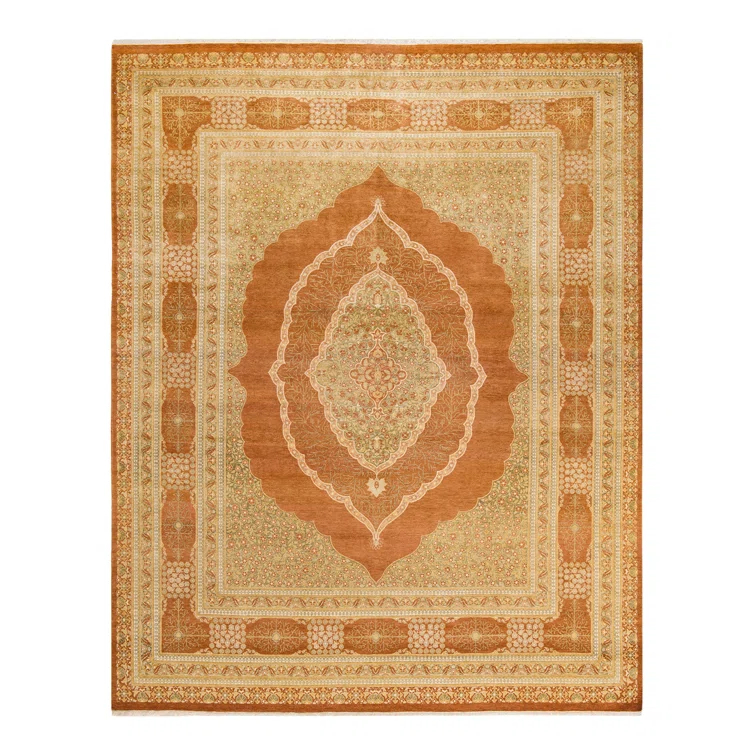 Solo Rugs Classic One-of-a-Kind Traditional Hand-Knotted Brown Area Rug 8'3" x 10'2" & Reviews | Perigold