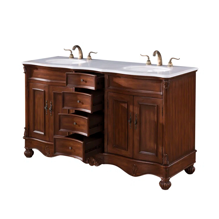 Etta Avenue™ Mannie 60'' Double Bathroom Vanity with Top