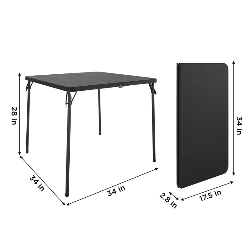 COSCO COSCO 5-Piece Solid Resin Centerfold Table & Chair Dining Set