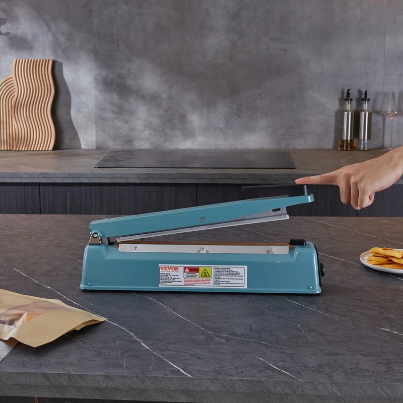 VEVOR VEVOR 12" Iron Hand Impulse Heat Sealer Machine Poly Bag Sealing for Plastic Bag