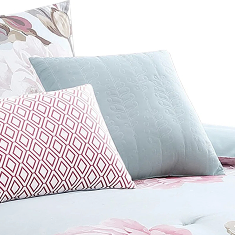 Benjara Cotton Blend 7 Piece Comforter Set
