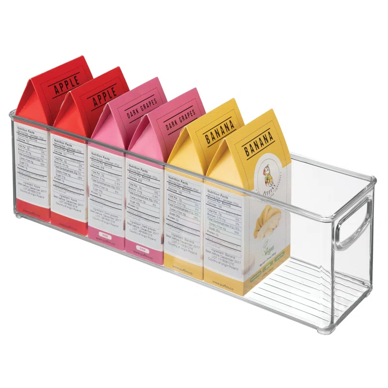 iDesign iDesign Recycled Plastic Stackable Storage Bin - Perfect to Hold Breast Milk  Bags - Clear