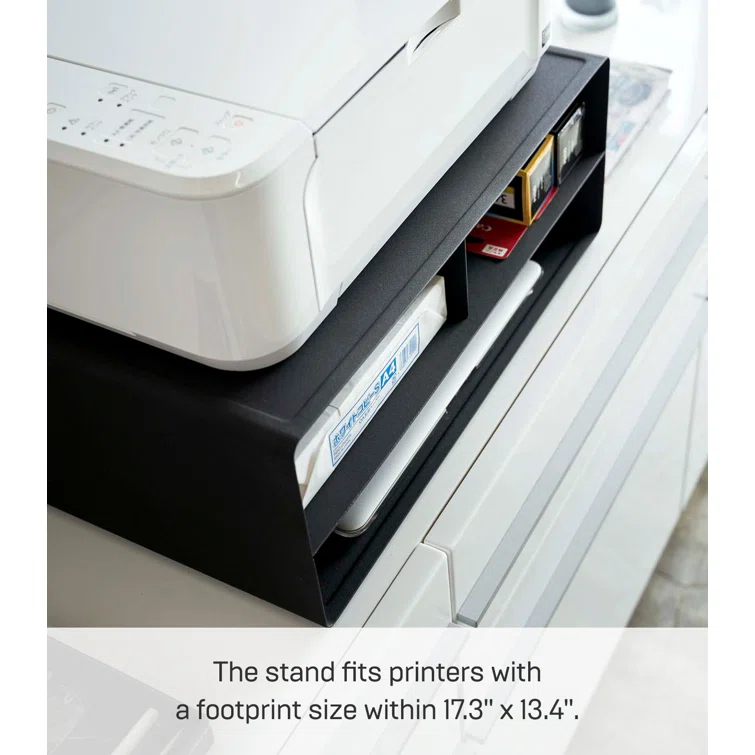 Yamazaki Home Yamazaki Home Desktop Printer Stand - Computer Accessory Office Organizer, Steel