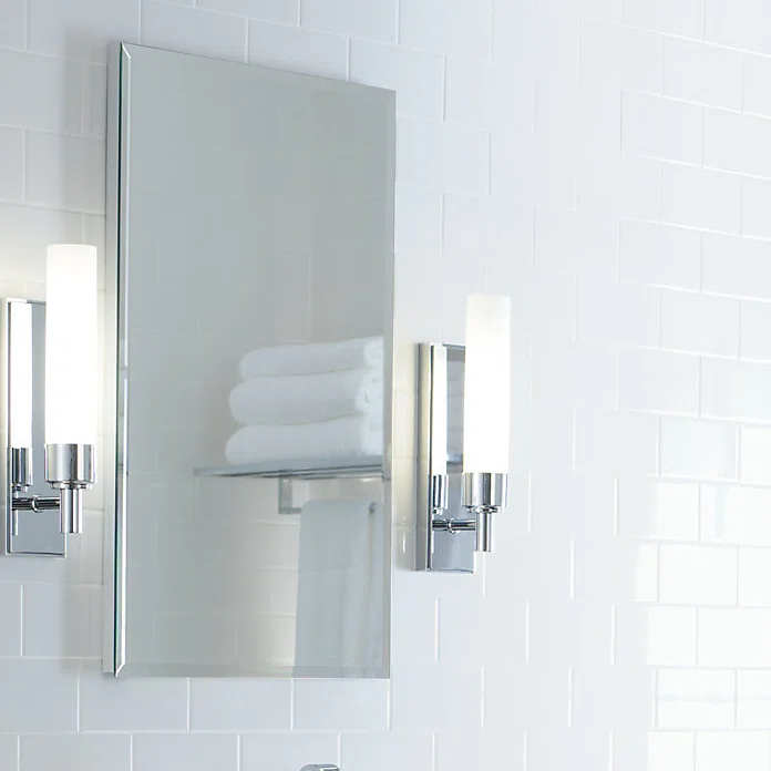 R3 Series Recessed or Surface Mount Frameless Medicine Cabinet with 3 Adjustable Shelves
