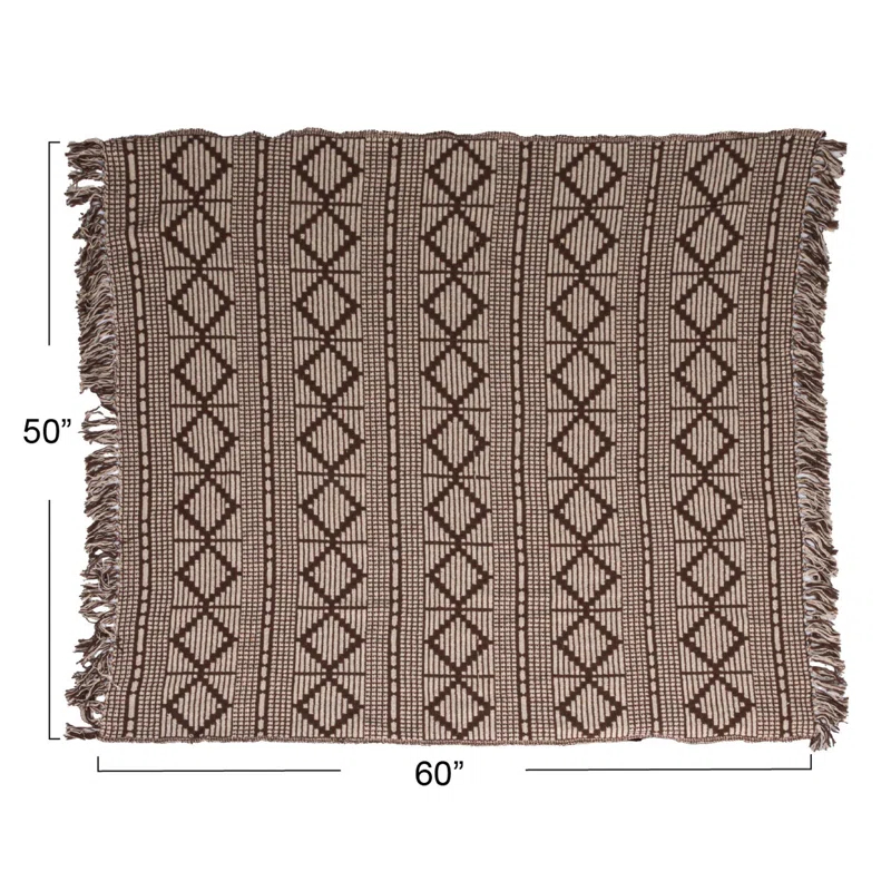 Bloomingville Hand Woven Throw Blanket