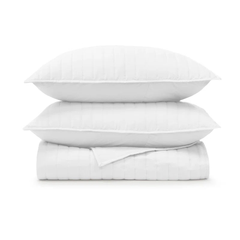 Jennifer Adams Home Slumber Cozy Soft Vertical Stripes 3pc. Quilt Set