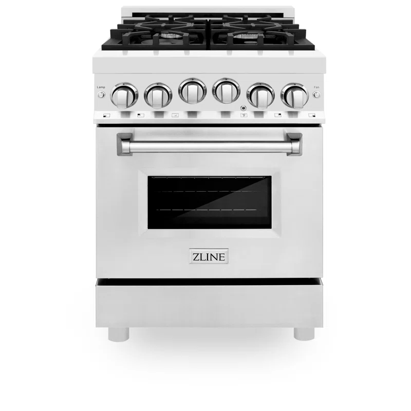 ZLINE ZLINE 24" 2.8 cu. ft. Range with Gas Stove and Gas Oven in Fingerprint Resistant RG24