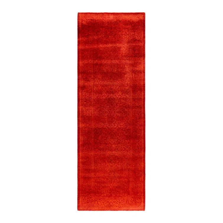 Solo Rugs Overyed One-of-a-Kind Runner 2'7" X 7'7" New Age Runner Wool Area Rug Orange/Red
