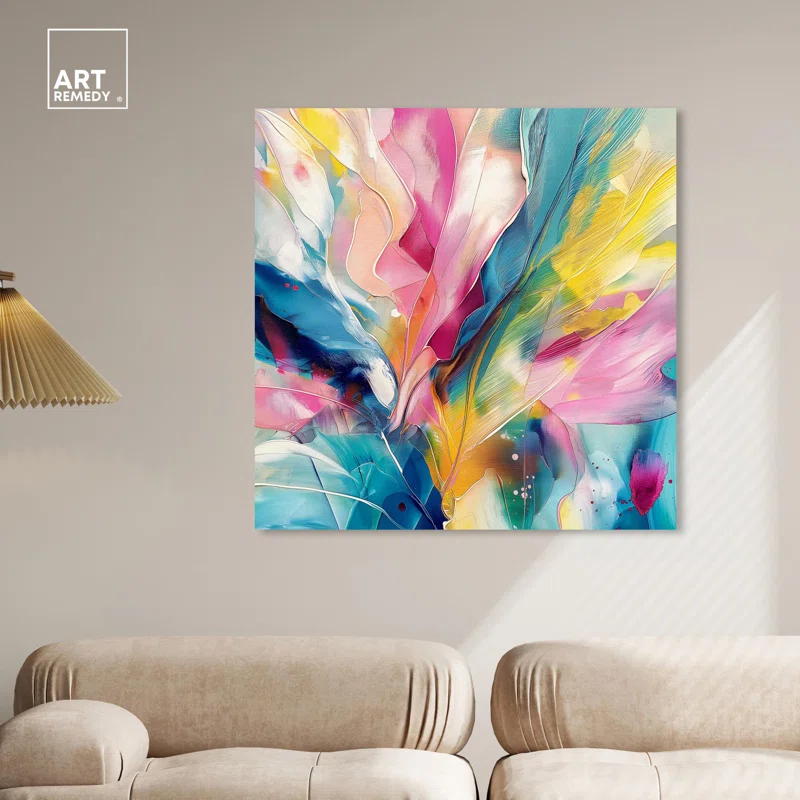 Art Remedy Overflow Canvas Colorful Wall Art by Art Remedy