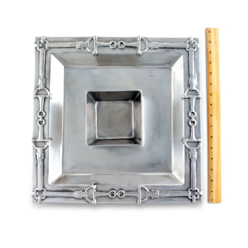Arthur Court Designs Equestrian Aluminum Chips And Dip Platter