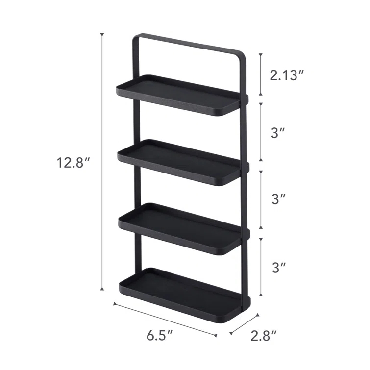 Tower Yamazaki Home 4-Tier Accessory Tray, Jewelry Holder & Storage Organizer, Steel, Handle