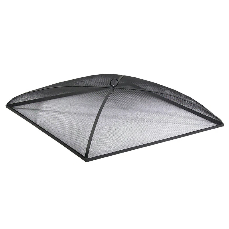 SunnyDaze Decor Square Steel Mesh Black Fire Pit Spark Screen Cover