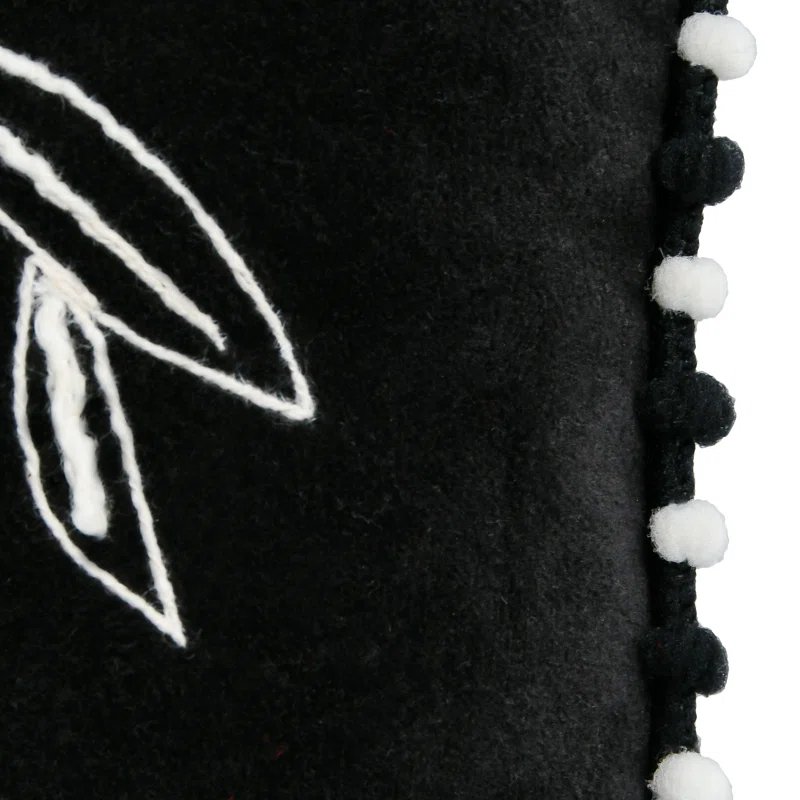 HGTV Home Collection Embroidered Cotton Reversible Throw Pillow