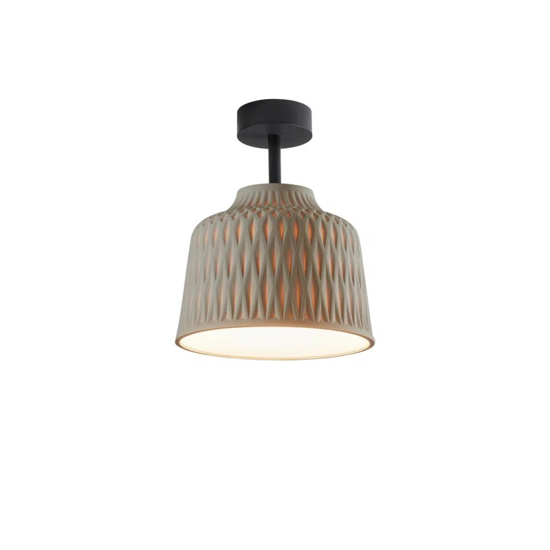 11.81'' W 1 - Bulb Outdoor Semi Flush Mount