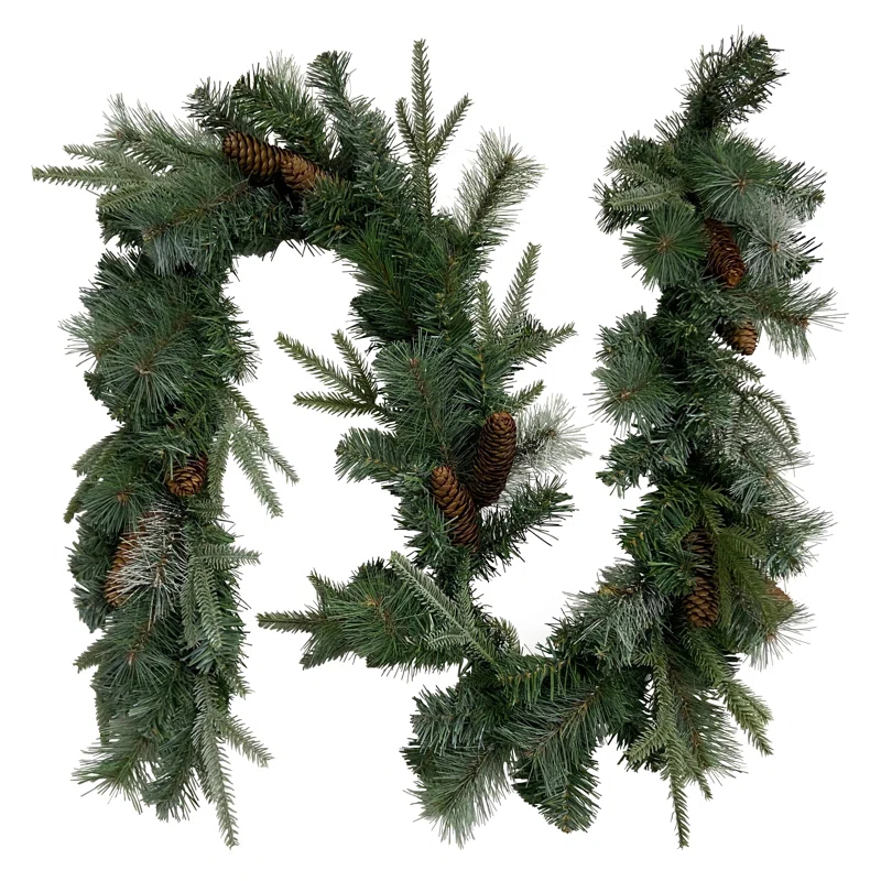 Northlight Seasonal 6' x 9" Pre-Lit Decorated Mixed Pine and Pine Cone Artificial Christmas Garland