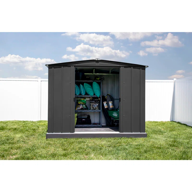 Arrow 8 ft. W x 6 ft. D Galvanized Steel Storage Shed