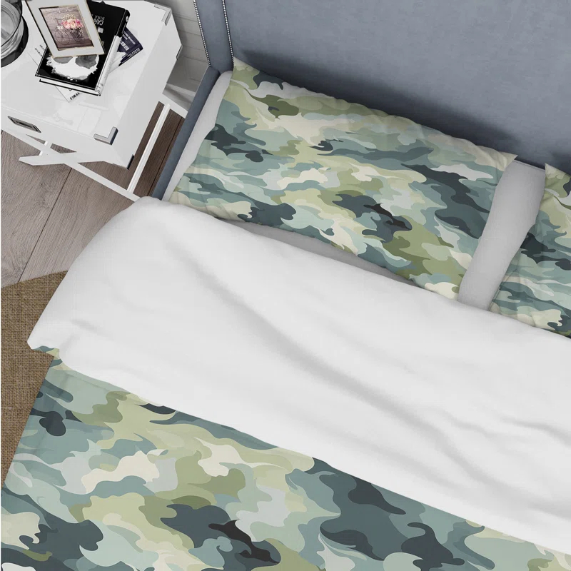 Juriaan Zen Retreat Serene Camouflage - Camouflage Duvet Cover Set - Microfiber Polyester