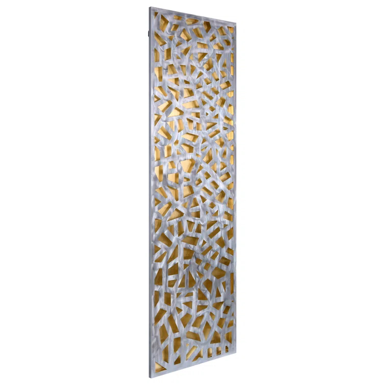 Empire Art Direct Radiant Fusion Leaf encased on a 3D Polished Steel Abstract Metal Wall Art