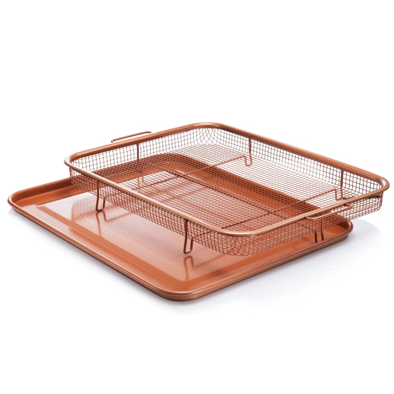 Gotham Steel Nonstick Air Fryer Tray for Oven with Recipe Book - 16" x 12"