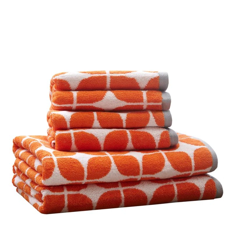 Intelligent Design Lita Cotton Jacquard Bath Towel 6 Piece Set