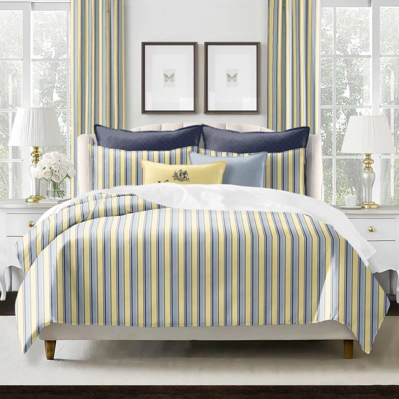 Gino Stripe Reversible Cotton Comforter Set