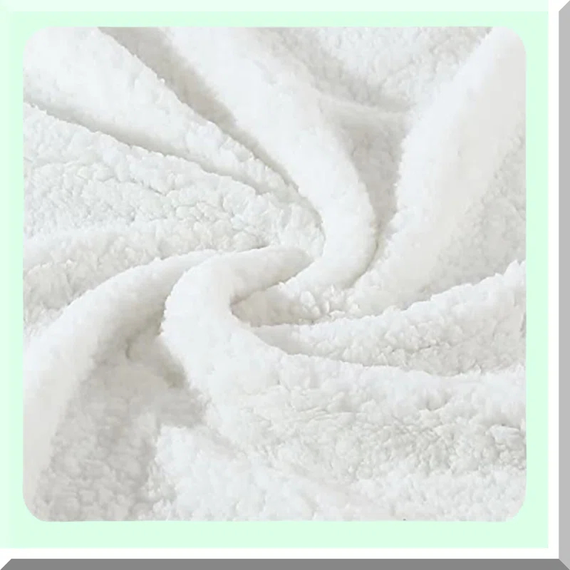 BRBCA CozyTwin Reversible Fleece Shearling Blanket - Plush Bedding