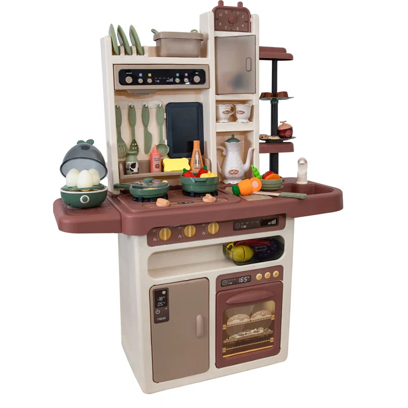 SunnyDaze Decor Mini Meals Kitchen Playset with Light, Sounds and Cooking Effects