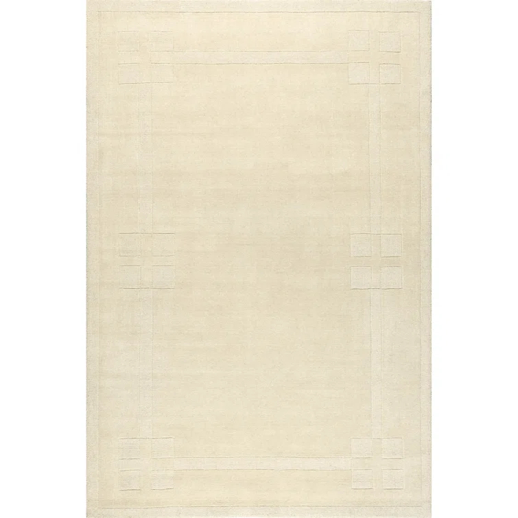 Latitude Run® Rune Bordered Wool-Blend Area Rug