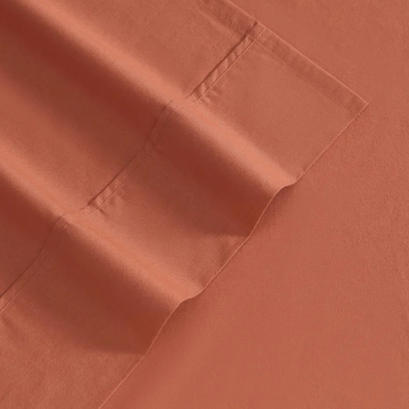 Eddie Bauer Eddie Bauer Solid Brushed Percale Cotton Sheet Set