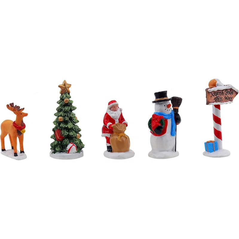 c&g home 5 Piece Village Figurine Set