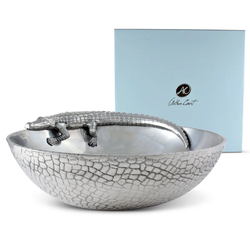 Arthur Court Designs Arthur Court Designs Alligator Aluminum Serving Bowl