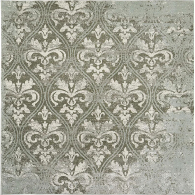 Ophelia & Co. Mccay Abtract Neutral Gray Area Rug