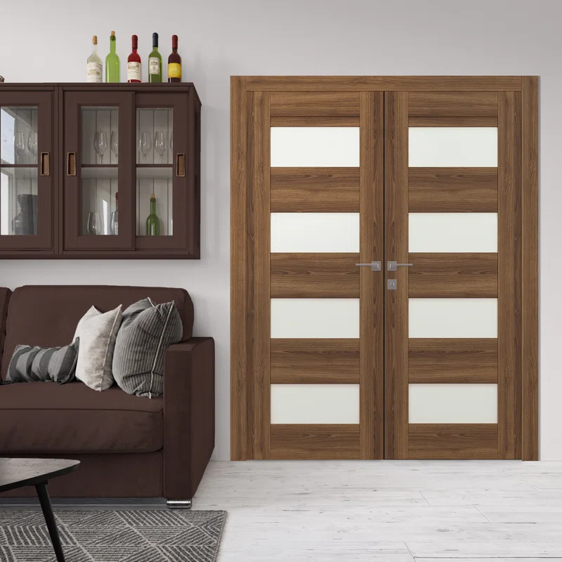 Belldinni Avon Solid + Manufactured Wood without Installation Hardware Kit Prehung Door