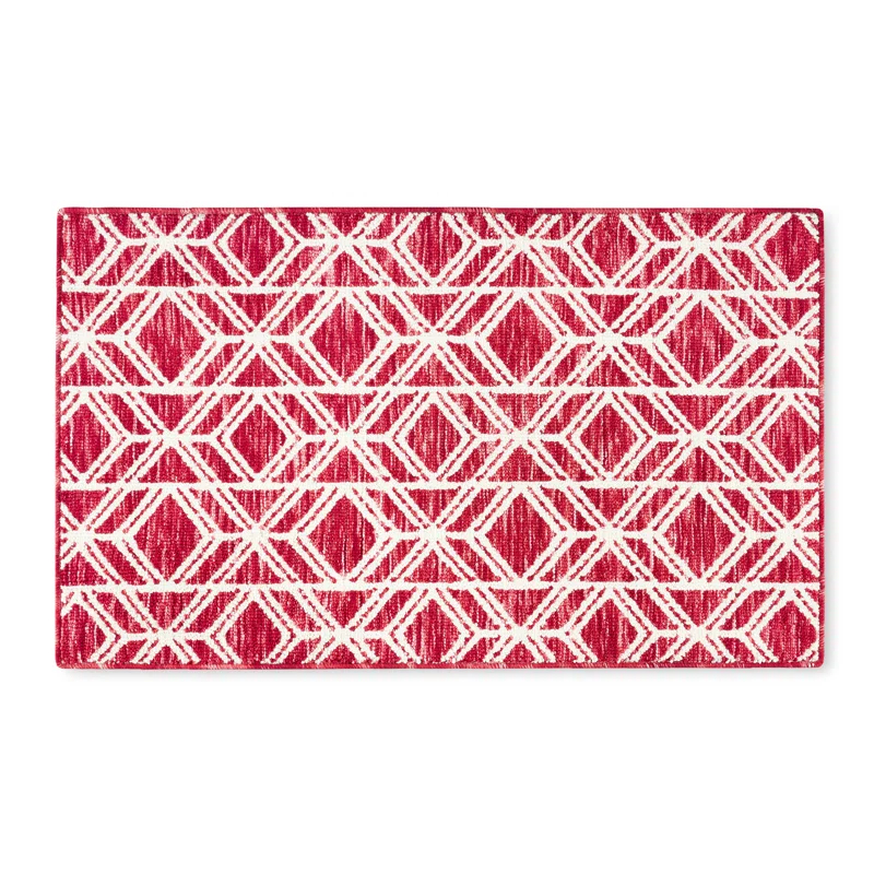 Town & Country Living TOWN & COUNTRY EVERYDAY Walker Modern Diamond Everwash Non-Slip Backing Kitchen Mat