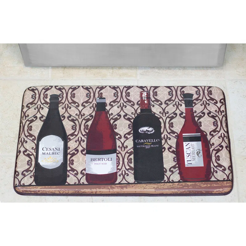 Chef Gear Cushioned Assorted Wines Chef Kitchen Mat