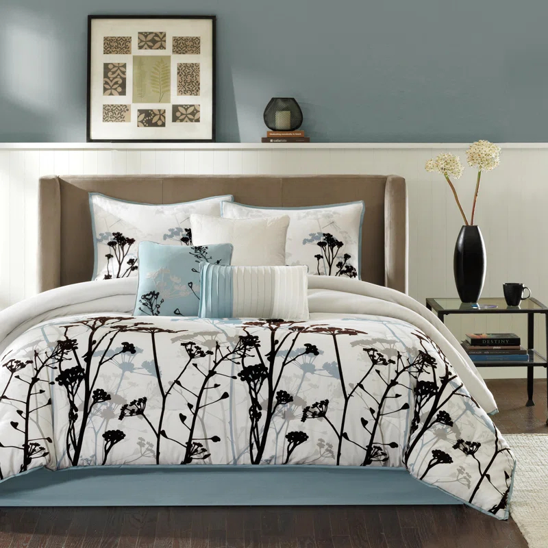 Madison Park 7 Piece Floral Comforter Set