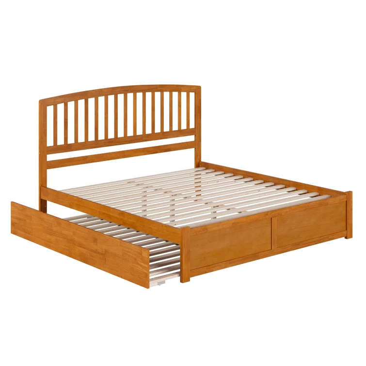 AFI Furnishings Richmond Solid Wood Platform Bed with Panel Footboard and Trundle