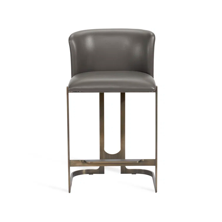 Interlude Banks Upholstered Counter Stool with Metal Frame