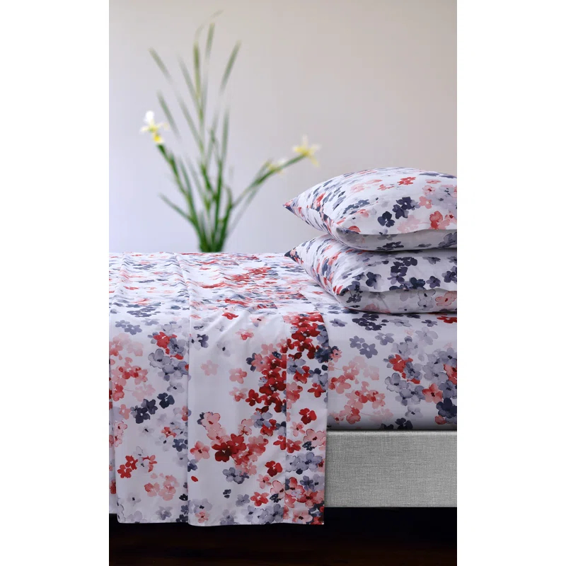 Azores Home Microfiber Floral Sheet Set