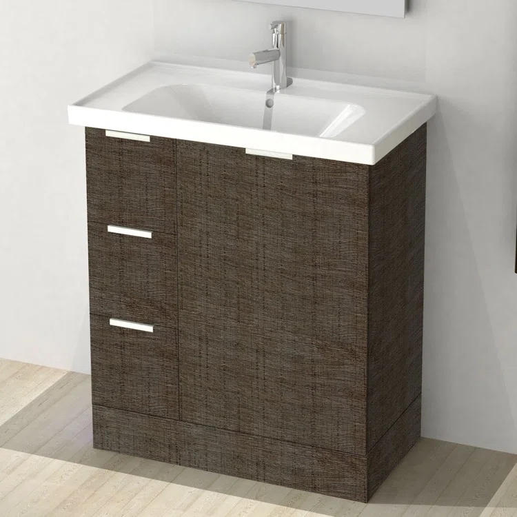 Arcom by Nameeks Waloomi 31.5'' Single Bathroom Vanity with Ceramic Top