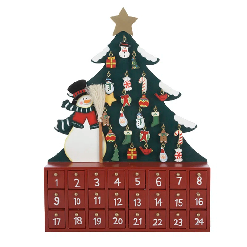Kurt Adler Snowman with Tree Advent Calendar