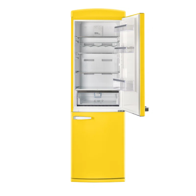 Unique Appliances Classic Retro 24 In 12 Cu.ft Bottom Mount Fridge Auto Defrost, Energy Star Certified, Counter Depth UGP-340L Y AC
