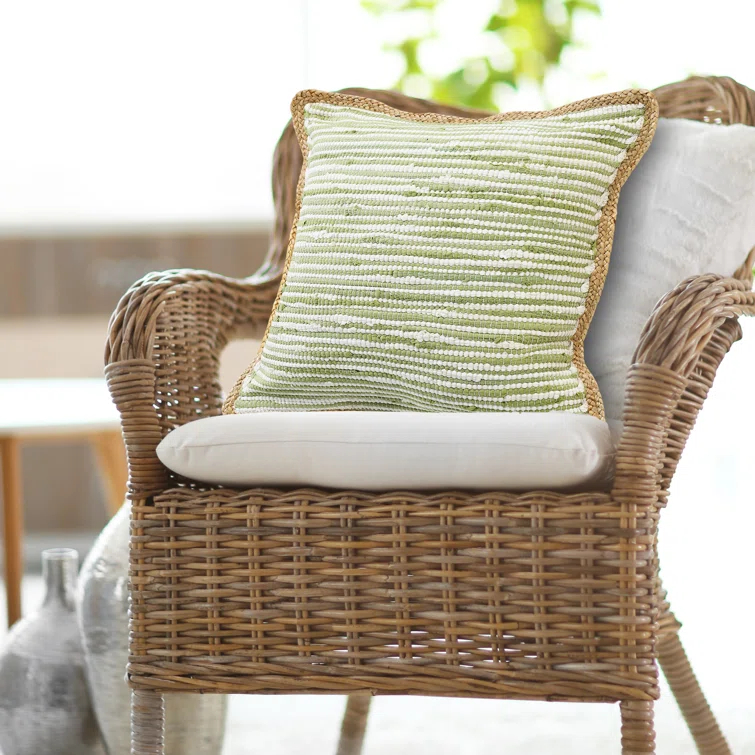 Rajani Home Chindi Handmade Striped Throw Pillow
