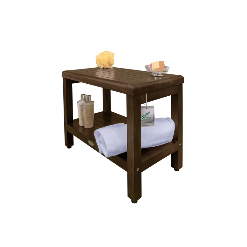 Decoteak Eleganto, Teak Shower Bench, Teak Wood Shower Bench, Teak Shower Bench, Teak Shower Stool
