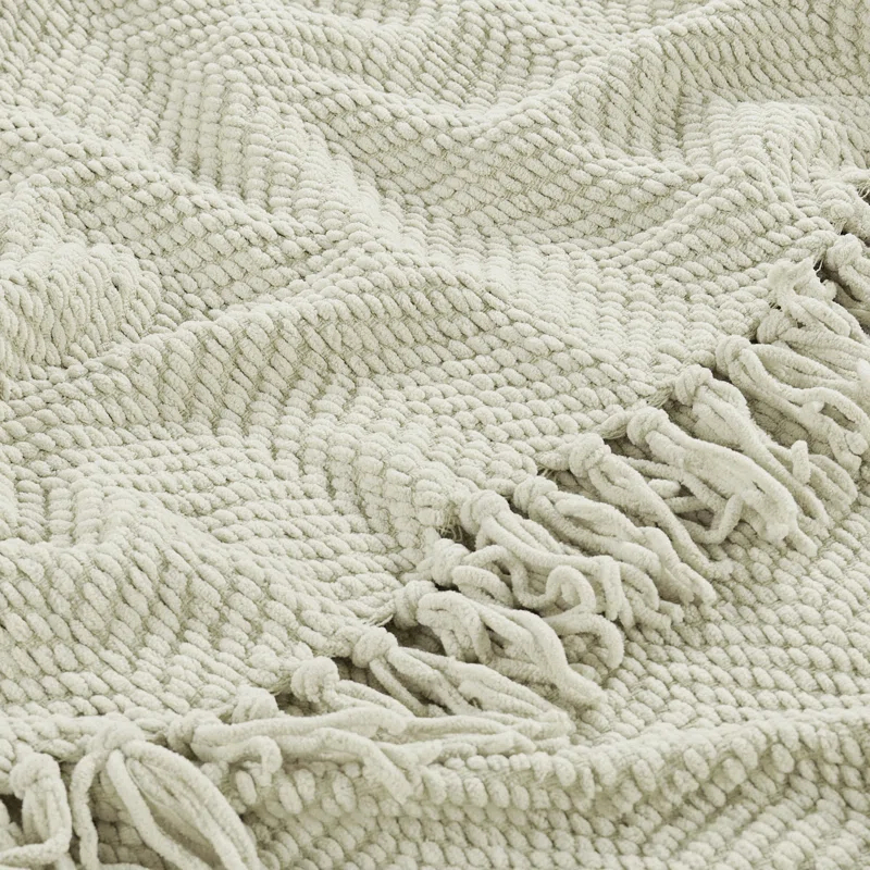 Home Soft Things Tweed Knitted Throw Blanket