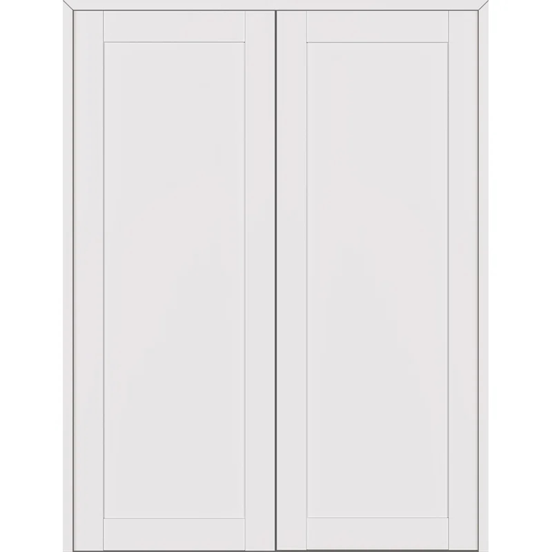 Belldinni 1 Panel Shaker Manufactured Wood Paneled Double Swing Interior Door
