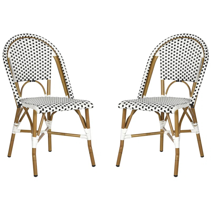 Casidy Polyethylene (PE) Wicker Wicker Outdoor Dining Side Chair