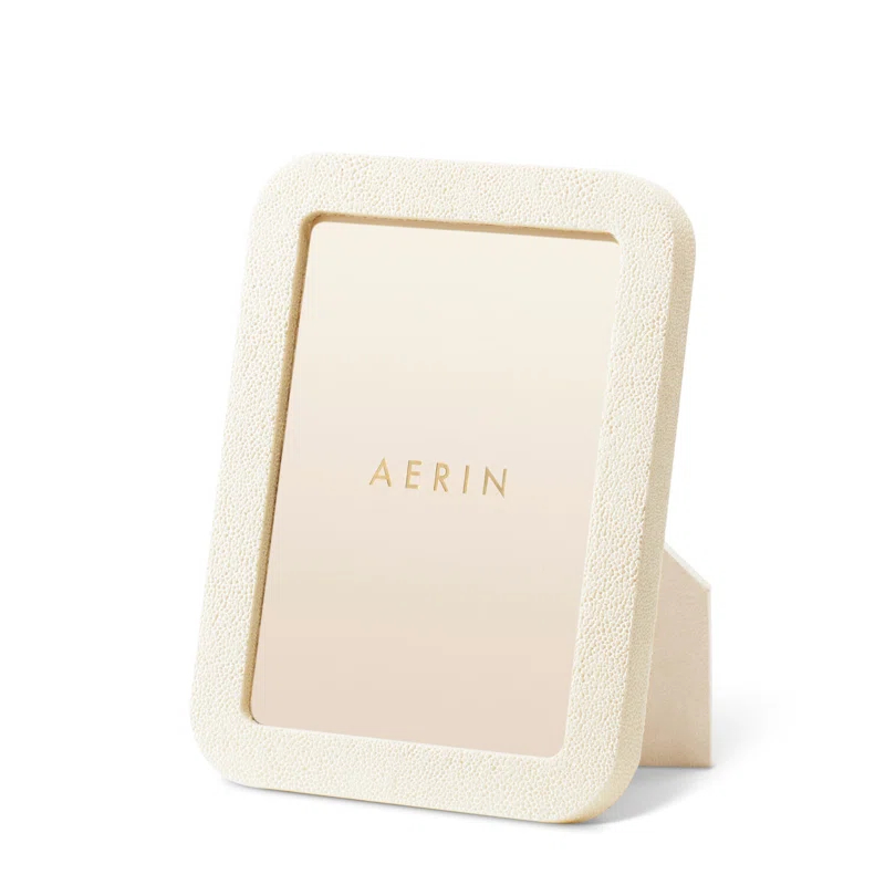 AERIN Shagreen Leather Picture Frame