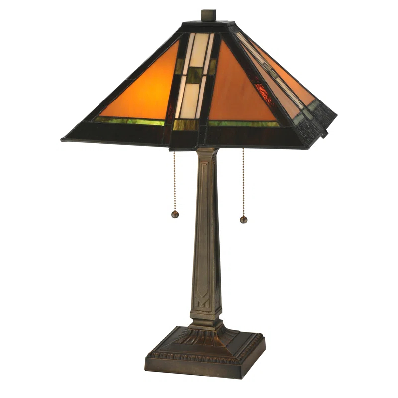Meyda Lighting Meyda Tiffany & Stained Glass Metal Table Lamp