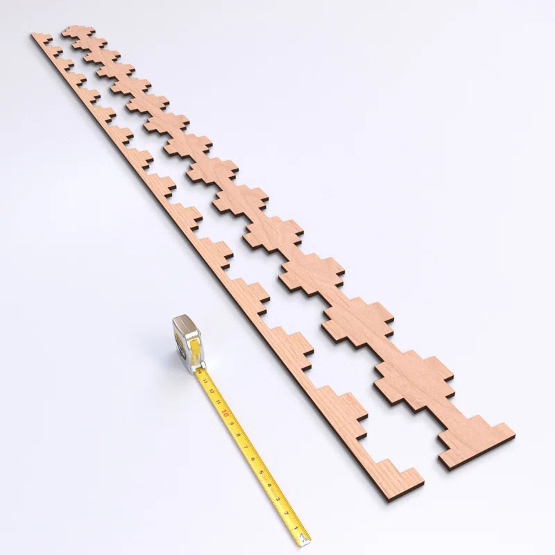 Ekena Millwork Gypsum Adjustable Wood Decorative Slat Wall Panel Kit